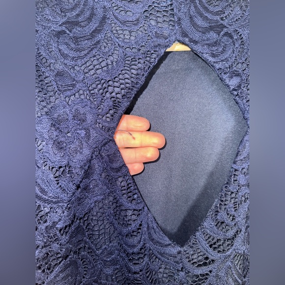 Altar’d State Navy Lace Sleeveless Dress Size Small - Picture 5 of 6